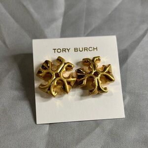Tory Burch Gold Logo Earrings